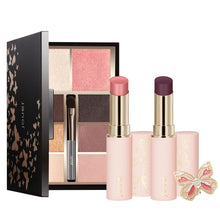 Load image into Gallery viewer, metamorphosis collection bundle includes face &amp; eye palette, 2 new shine balm shades, and a free butterfly pin